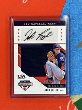 2019 Panini USA Stars & Stripes BB Silhouettes Signatures Jerseys Jack Leiter RC