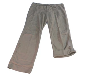 Canyon River Blues Pants Linen Blend Beige Convertible Length Woman’s Sz 18 - Picture 1 of 12