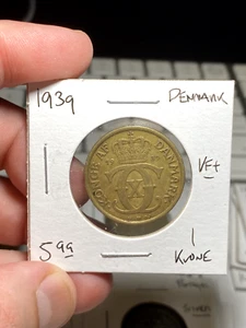 1939 Denmark 1 Krone - Picture 1 of 2