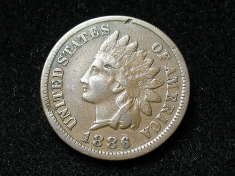 SALE!  KEY-DATE  XF 1886 INDIAN HEAD CENT PENNY w/ DIAMONDS & FULL LIBERTY #56! Cover