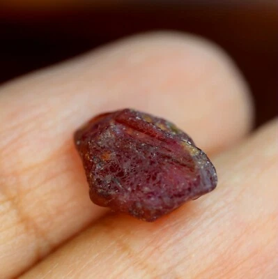 Certified 3.79ct Natural Untreated Unheated Red Color Ruby Madagascar Rough  - Image 1 of 3