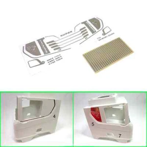 Mini Imitation Chrome Plated Metal Sticker For 1/32 ORLANDOO-HUNTER SCANIA R650 - Picture 1 of 24