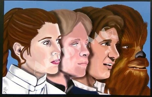 Disney Star Wars Han Luke Leia Chewbacca Classics hochwertiger Kunstdruck 11x17 - Bild 1 von 1