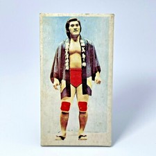 Pro wrestling ' Strong Kobayashi ' Super rare menko card 1970's  japan