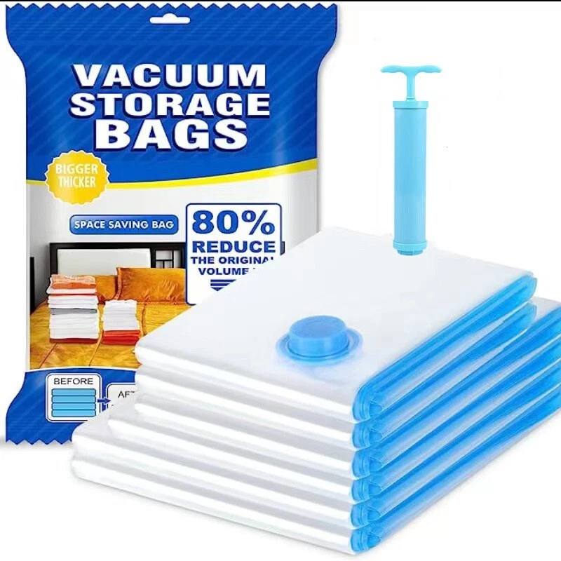 15 x Variety Size Vacuum Space Saver Travel Sized Storage Bags with Hand Pump UK - Image 1 of 4