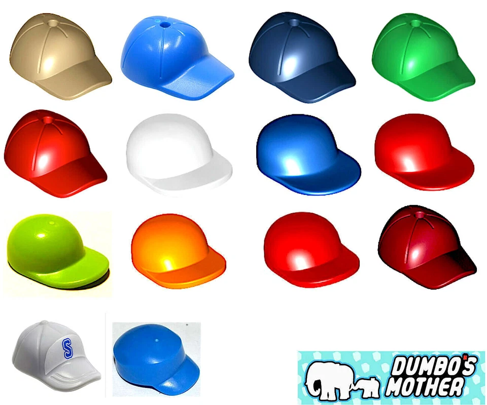 Lego Gorra de Béisbol Gorra Minifigura Tocado Niño Niña Deportes Azul Oscuro Rojo Verde Foto 1 de 1