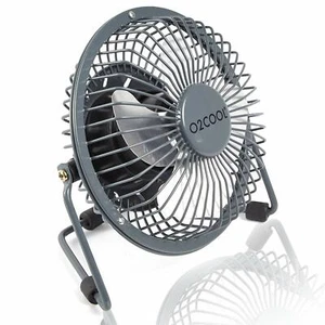 O2COOL 4" USB Personal Desk Fan – Portable Mini Table Cooling Fan - Grey - Picture 1 of 7