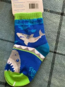 NWT Toddler Boys Stephen Joseph Shark Socks - Small - Picture 1 of 1