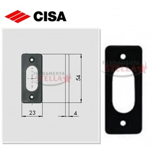 PLACCA MOSTRINA BOCCHETTA PLACCHETTA x SERRATURA PER FORO OVALE CISA NYLON NERO - Foto 1 di 1
