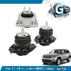 Engine Motor & Trans Mount 3Pcs Set For 2011-2019 Jeep Grand Cherokee 3.6L 5.7L - Picture 1 of 11