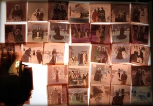 #40 Lot 99 Vtg COLOR Snapshot Photo NEGATIVES Family WEDDING Party Ceremony - Picture 1 of 17