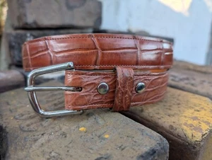 Genuine Wild Alligator leather Belt Skin Gator Hide Golf 36 biker cool DC9 - Picture 1 of 24