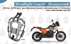 Headlight Guard Black Fit "For KTM Adventure 250/390, Adventure 390 X/R (2025)" - Picture 1 of 10