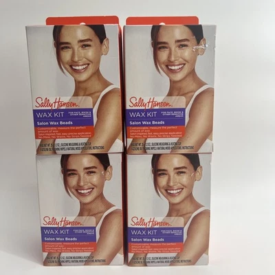 4 Box Lot Of SALLY HANSEN WAX KIT W/WAX BEADS FOR FACE & BIKINI  SENSITIVE AREAS - Image 1 of 4