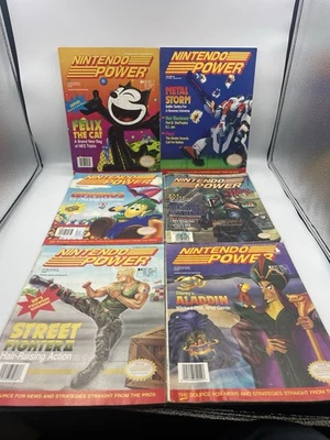 Nintendo Power Magazine LOT of 6 Vol. 22, 37, 38, 40, 55, 92 + 4 Posters! - Изображение 1 из 4