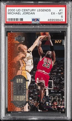 1999 UD LEGENDS #1 MICHAEL JORDAN PSA 6 - Image 1 of 2