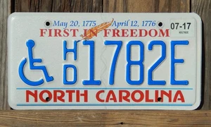 Targa NORTH CAROLINA 2017 scaduta HANDICAPPED HD 1782E (#NC00035) - Foto 1 di 1