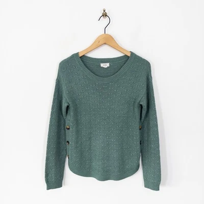 Fat Face Emmy Buttoned Jumper Size 6 Sea Foam Green Knit Pullover - Image 1 of 4