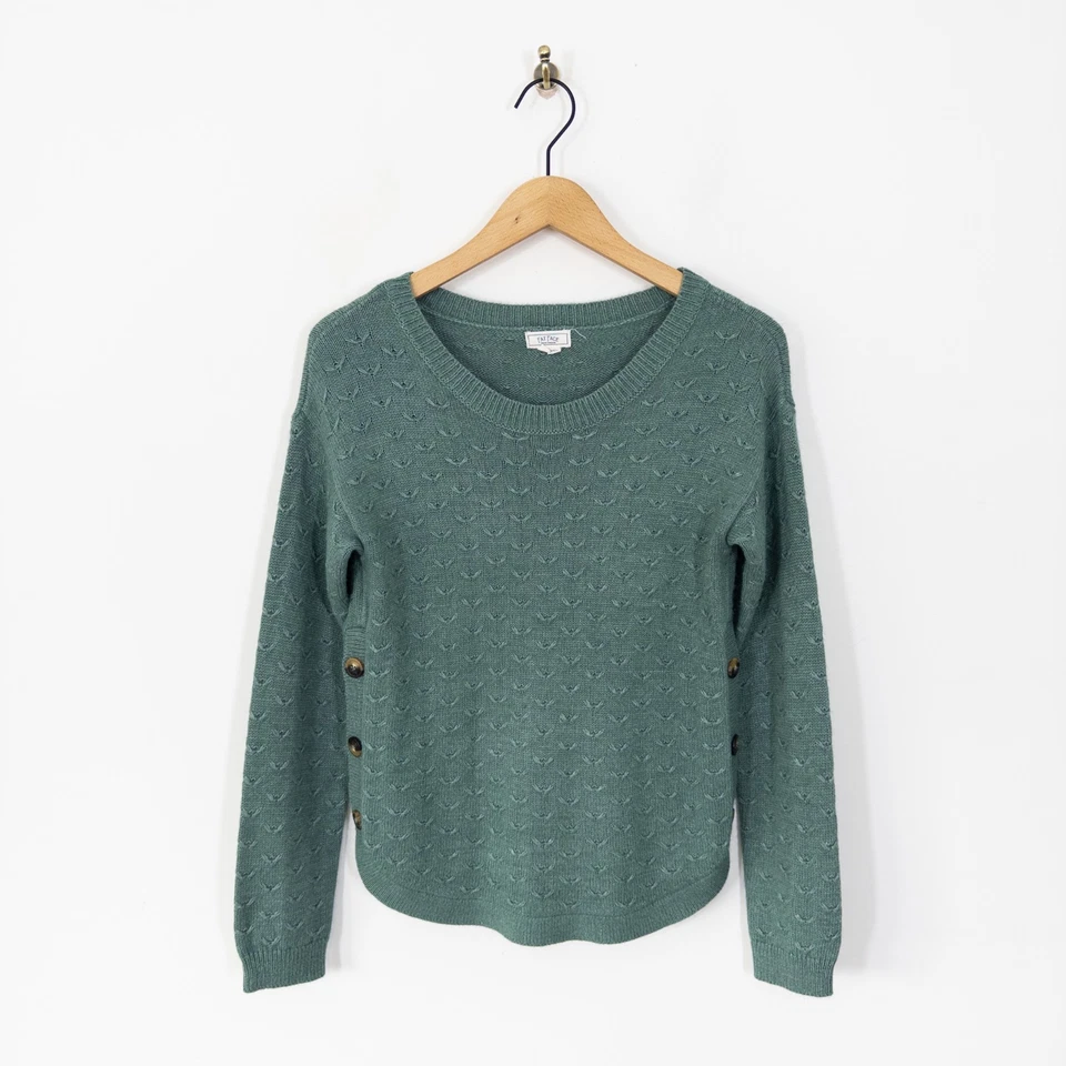Fat Face Emmy Buttoned Jumper Size 6 Sea Foam Green Knit Pullover - Image 1 of 4