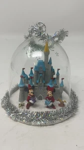 Weihnachtsschmuck Disney Parks Mickey Mouse Minnie Schloss Glaskuppel Birne Vintage - Bild 1 von 4