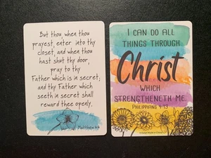 Religious  Scripture Card   Matthew 6:6     Bible Scripture   POCKET CARD - Picture 1 of 1