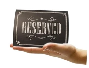 Paquete de 20 letreros de mesa rústicos reservados - Señales reservadas schwarz - Bild 1 von 8