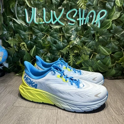 Zapato para correr Hoka One One Arahi 6 blanco azul amarillo 1123194 IWEP talla 12 D Foto 1 de 4