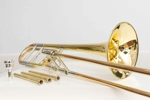 Trombón tenor Shires TBQAlessi Joe Alessi BB/F nuevo y embalaje original - Imagen 1 de 20