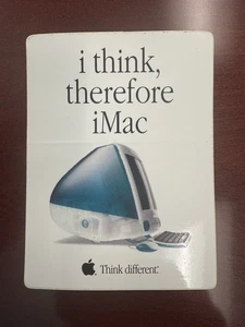 Vintage Apple Computer Bondi Blue iMac Sticker Think Different LOT OF 3 - Picture 1 of 3