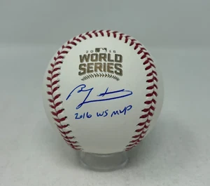 Ben Zobrist Signed Rawlings 2016 WS Logo BB "2016 WS MVP" Insc Fanatics Auth 471 - Picture 1 of 3