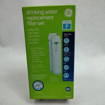 Genuine GE FQSVF Water Filter Set for GXSV65 GQSV65 GNSV70 GNSV75 2-Pack - Image 1 of 4