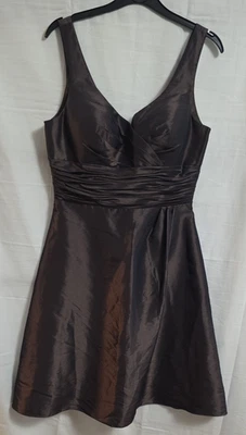 JORA COLLECTION - Dress - Brown Taffeta/Satin - Occasion Wear Prom - UK Size M - image 1 of 4