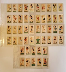 Juego completo x50 tarjetas de cigarrillo vintage de 1927 John Player caricaturas de fútbol Mac - Imagen 1 de 12