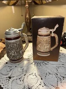 Vintage Avon 1980 Western Round-Up Ceramic Stein In Original Box - Picture 1 of 15