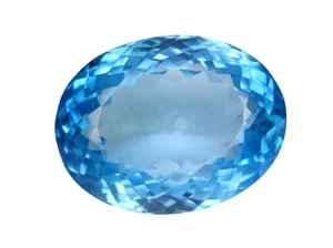 28,355 cts Attraktiver Glanz blauer natürlicher Topas ovale Edelsteine, "Video in Beschreibung" - Bild 1 von 3
