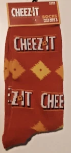 Cheez It Crackers Men's Novelty Socks Shoe Size 6-12 NEW - Picture 1 of 4
