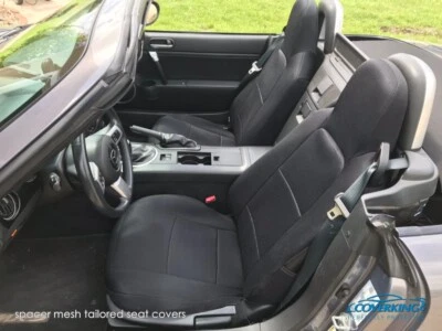 Fundas de asiento a medida de malla espaciadora de cubierta para Fiat 124 Spider - Hechas a pedido Foto 1 de 4