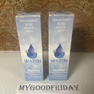 2-Pack Waten H20 Replacement Water Filters 2 Whirlpool,Kenmore,Kitchenaid,Maytag - Picture 1 of 5
