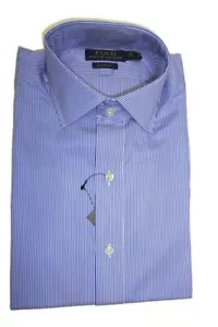 Polo Ralph Lauren Men's Classic-Fit Dress Shirt-Blue/White-15-32-33 - Picture 1 of 9