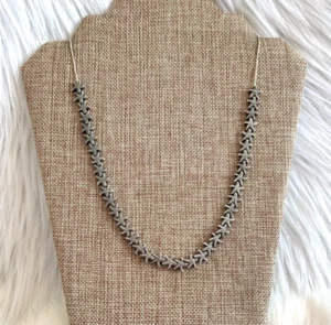 Nautical Starfish Sliding Pendant Necklace Silver Tone Metal Beach Coastal 15172 - Picture 1 of 7