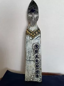 LISA LARSON Bishop Ceramic Plate Biskopar Series 1963-1969 Gustavsberg Handmade - Picture 1 of 9