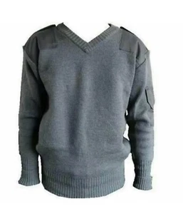 English Sweater, jumper utility, Blue Grey, RAF, Air Force, V Neck, Size 94 CM - Picture 1 of 4