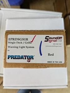 SoundOff Predator Single deck/grille LED warning light system RED EPRDSGS1R - Picture 1 of 3