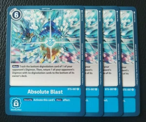Juego de Cartas Digimon Battle of Omni BT5-097 Absolute Blast x4 Juego Casi Nuevo/Muy Nuevo - Imagen 1 de 1