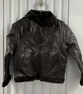 Albert Duke Leather Button Up , Size XS Brown - Picture 1 of 3