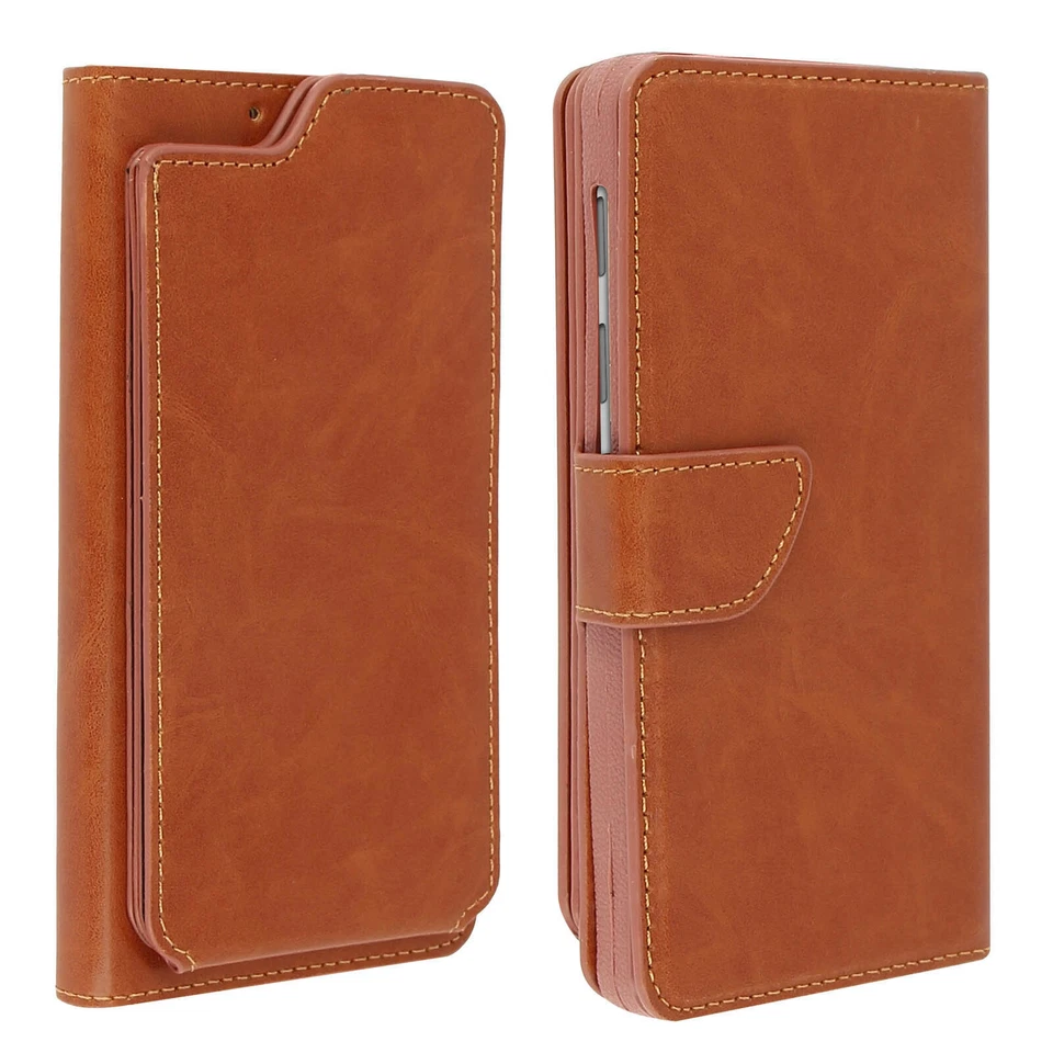 Case Smartphone 5,0 For 5,3'' Cover Wallet Universal Card Holder Camel - Image 1 of 4