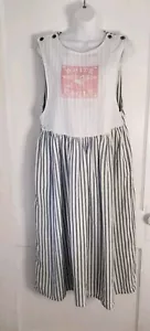 Vintage Flour Sack Apron Romper Dress Women’s Handmade Boutique - Picture 1 of 10