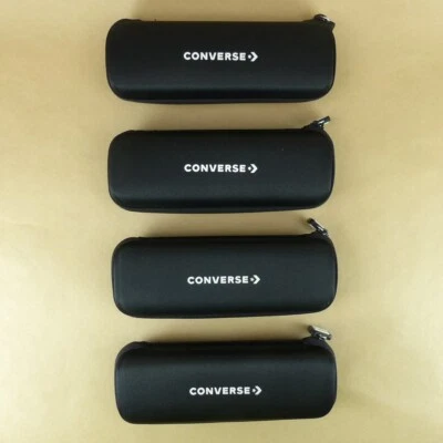 Lote de 4 Estuche para Gafas Converse Estuche Semi Rígido Cierre con Cremallera Negro 6.5" x 2" Foto 1 de 4