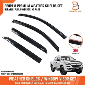 WEATHER SHIELD WINDOW VISOR RAIN GUARD FOR HOLDEN COLORADO RG 12-22 DUAL CAB 4DR - Picture 1 of 11