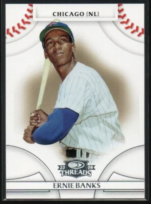 Ernie Banks 2008 Donruss Threads #15  Chicago Cubs  Hall of Fame - Image 1 of 2